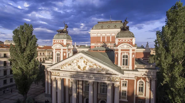 Havadan görünümü Ivan Vazov Nationa Tiyatrosu, Sofia, Bulgaristan