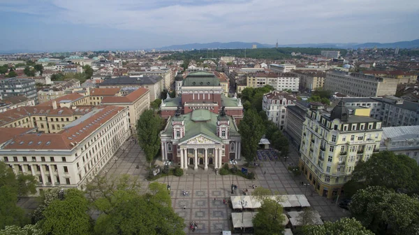 Hava Görünümünü Ivan Vazov Nationa Thetre Sofia Bulgaristan — Stok fotoğraf