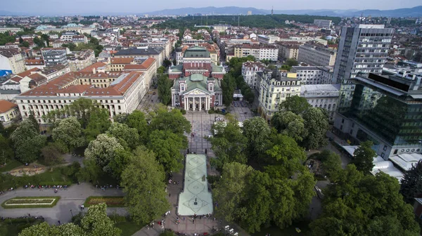 Hava Görünümünü Ivan Vazov Nationa Thetre Sofia Bulgaristan — Stok fotoğraf