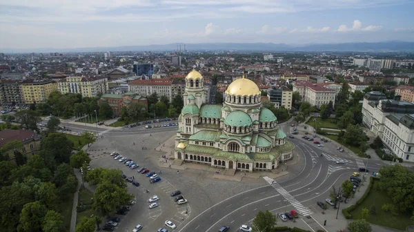 Havadan görünümü St. Alexander Nevsky Katedrali, Sofia, Bulgaristan