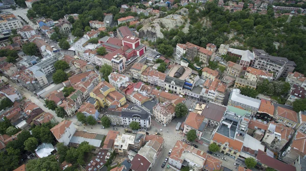 Plovdiv, Bulgaristan şehrin havadan görünümü