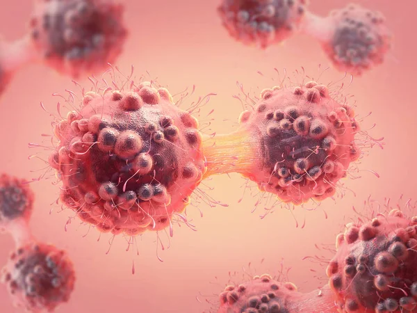 Ilustração Uma Célula Cancerígena Processo Mitose — Fotografia de Stock