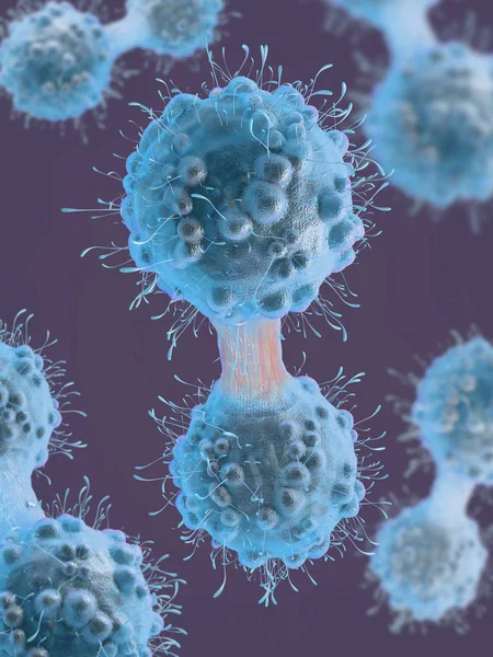 Illustration Cancer Cell Process Mitosis — Stock Photo, Image