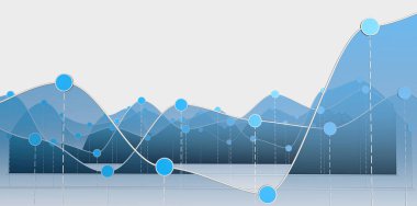 bir eğri çizgi veya grafikteki grafik 3D çizimi