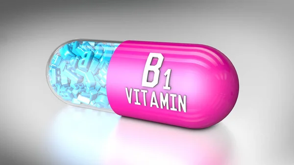 3D illustratie van een vitamine capsule of voedingssupplement — Stockfoto