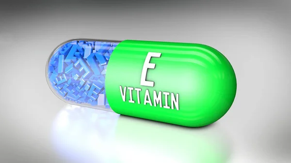 ビタミン カプセルまたは食餌療法の補足の 3 d イラストレーション — ストック写真