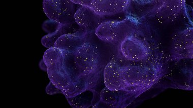 Virüs parçacıkları tarafından enfekte edilen hücre hücre hücre ölümüne neden oluyor. 3D illüstrasyon