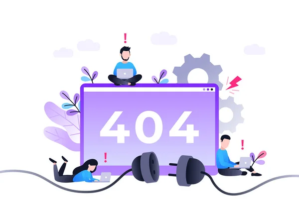 404 Hata sayfası vektör illüstrasyonu bulunamadı 
