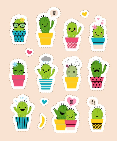 Kaktusmønster Flat Kaktusdesign Ikonvektorillustrasjon – stockvektor