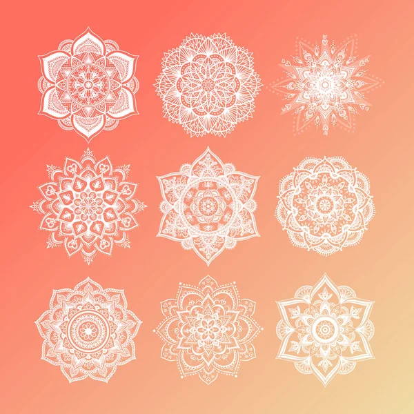Farbvektor Mandala Muster Illustration — Stockvektor