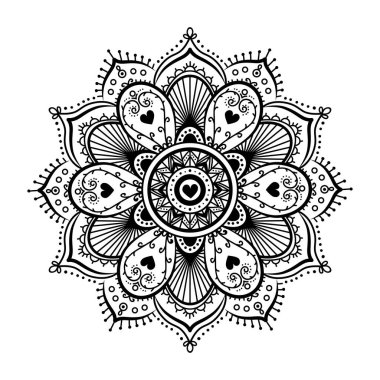 Renk vektörü mandala illüstrasyonu