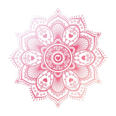 Renk vektörü mandala illüstrasyonu