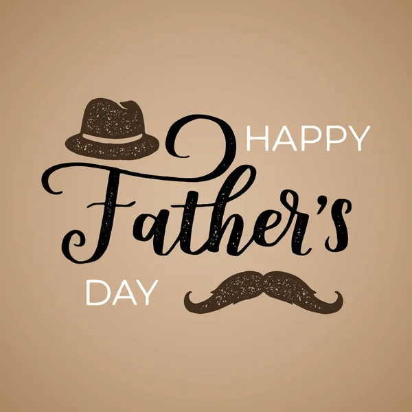 Vintage Typographical Poster Lettering Fathers Day Vector Grunge Greeting Card — Stock Vector