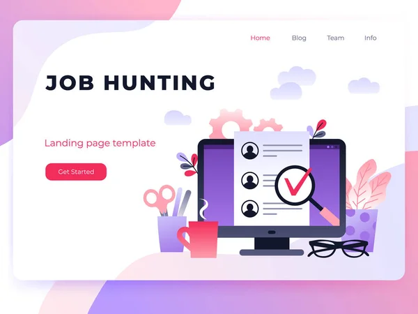 Human Resources Recruitment Concept Voor Webpagina Banner Presentatie Sociale Media — Stockvector