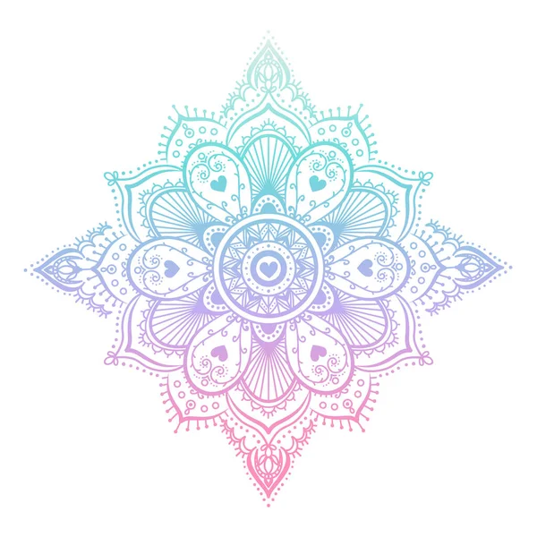 Renk vektörü mandala illüstrasyonu