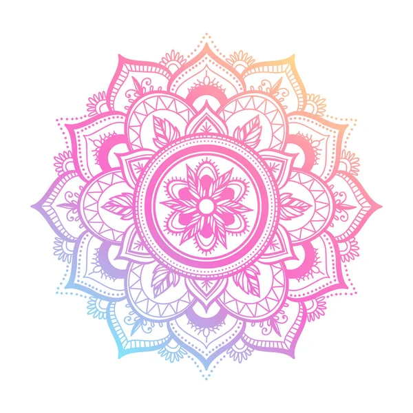 Cor Vetor Mandala Ilustração —  Vetores de Stock