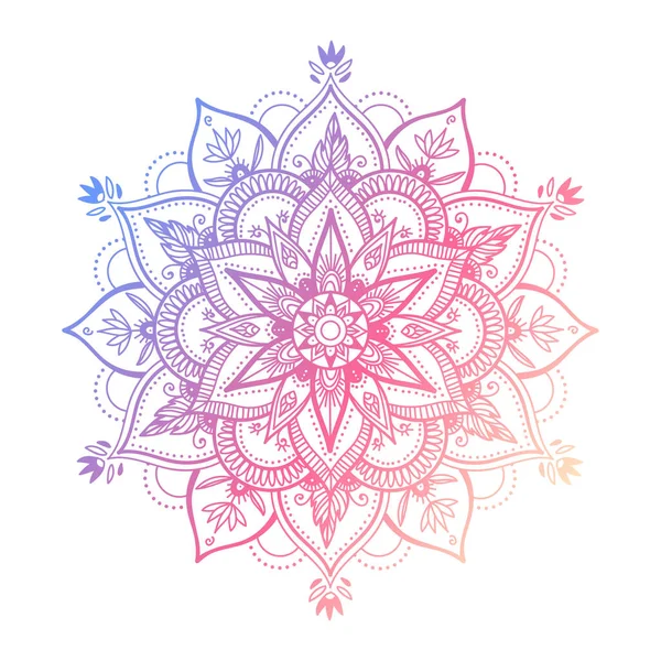 Renk vektörü mandala illüstrasyonu