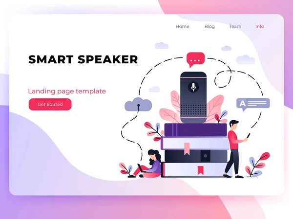 Vektor Illustration Von Smart Speaker — Stockvektor