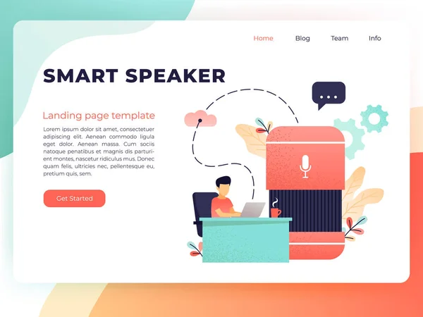 Vektor Illustration Von Smart Speaker — Stockvektor