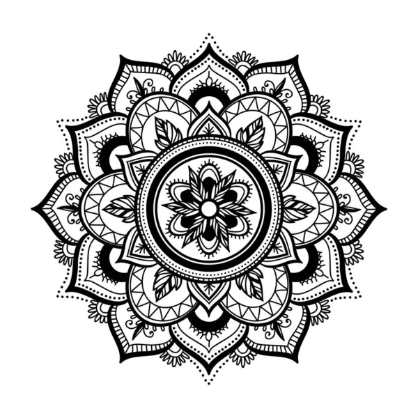 Ilustrasi Vektor Mandala Warna - Stok Vektor