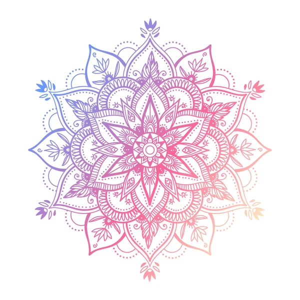 Ilustrasi Vektor Mandala Warna - Stok Vektor