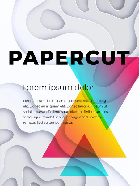 Plakater Strukturert Med Bølgete Fargerike Papirlag Bok Eller Magasinforside Pappskjæringseffekt – stockvektor