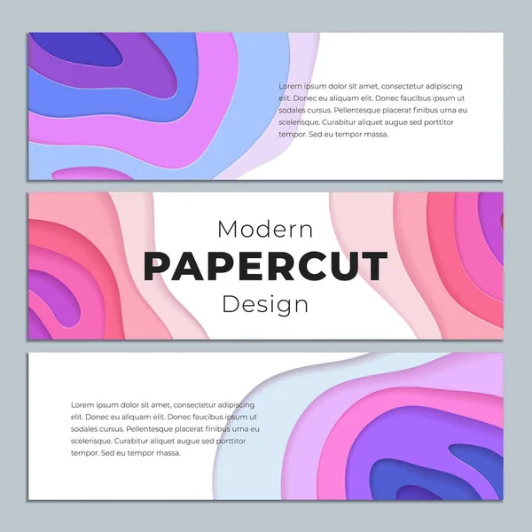 Carteles Texturizados Con Capas Onduladas Papel Colores Diseño Portada Libro — Archivo Imágenes Vectoriales