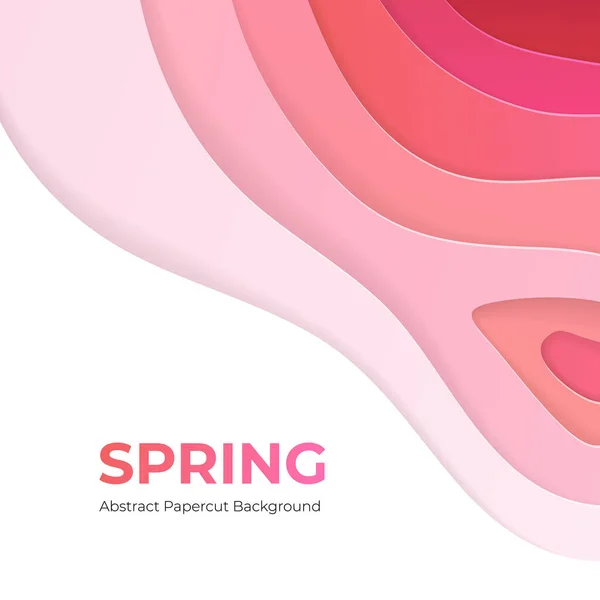 Abstraktes Einband Design Mit Papierschnitt Vektor Kreative Illustration Frühlings Grußkarte — Stockvektor