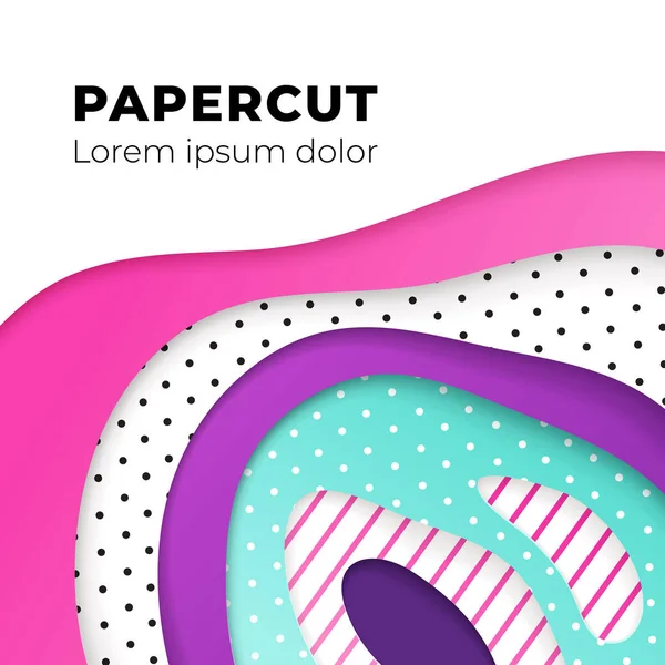 Абстрактный Геометрический Дизайн Бумаги Соблазняет Линии Точки Ультрафиолетовым Розовым Бирюзовым — стоковый вектор