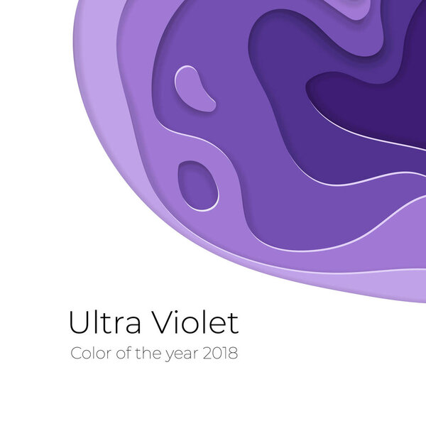 Абстрактный векторный фон в модной ультрафиолетовой цветовой гамме. Мультипликационные бумажные иллюстрации. Вырезать 3d фиолетовой текстуры для широкого экрана
.