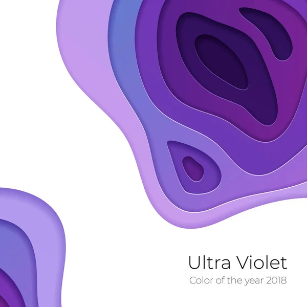 Fondo Vectorial Abstracto Trendy Esquema Color Ultravioleta Ilustración Papel Multicapa — Archivo Imágenes Vectoriales