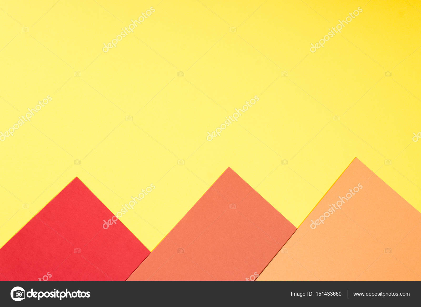 Color papers geometry flat composition background with yellow, red ... Color papers geometry flat composition background with yellow, red ...