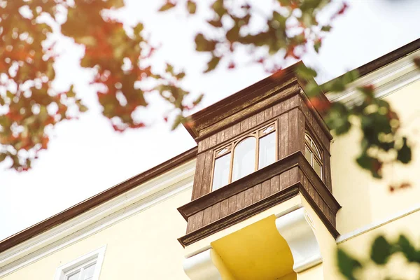 Beautiful old balcony on a house — Stock Photo, Image