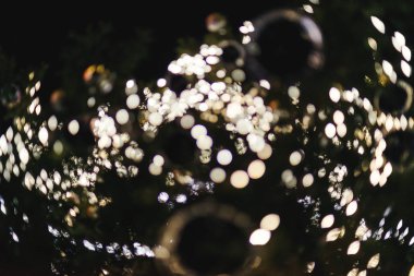 Siyah bokeh arka plan bulanıklık