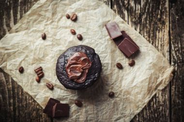 Lezzetli çikolatalı kek.