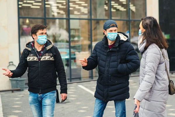 Gruppe Junger Freiwilliger Freien Coronavirus Quarantäne Globale Pandemie Weltweiter Ausbruch — Stockfoto