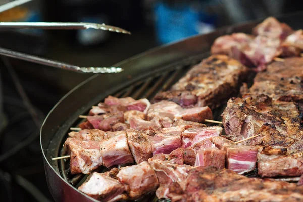 Barbeque Bbq Concept Cooking Grilled Pork Ribs Food Catering Party — Stock Photo, Image