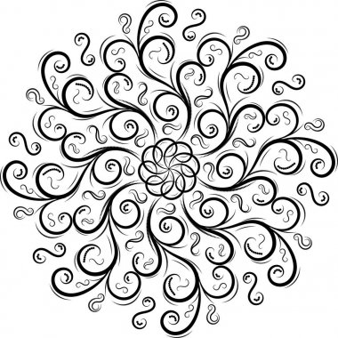 Mandala ile süsleme kartı. Geometrik daire öğesi vektörde yaptı. Mükemmel tasarım, doğum günü ve diğer tatil, diğer her türlü kartları kaleydoskop, madalyon, yoga, Hindistan, Arapça