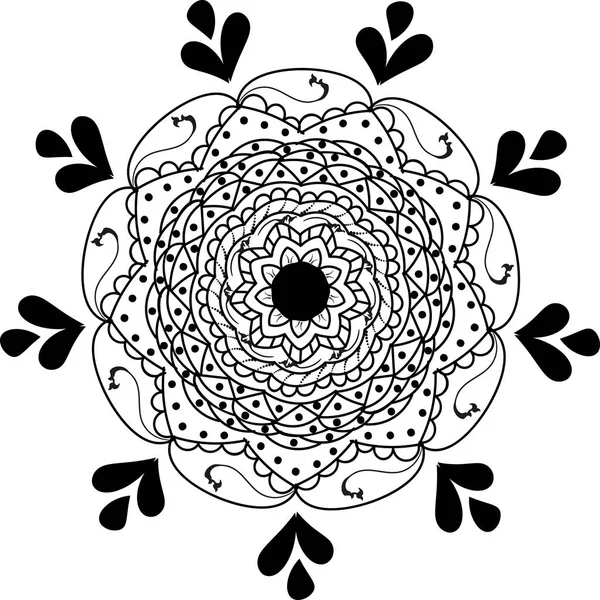 Schmuckkarte mit Mandala. geometrisches Kreiselement im Vektor. perfekte Karten für jede andere Art von Design, Geburtstag und anderen Feiertagen, Kaleidoskop, Medaillon, Yoga, Indien, Arabisch — Stockvektor