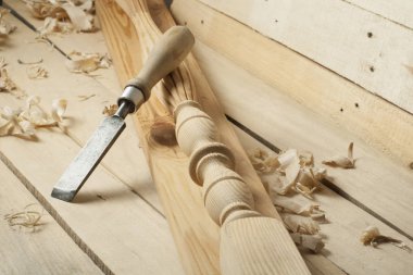 Marangozluk kavramı. Marangoz marangoz işyeri. Metin için yer kopyalayın.