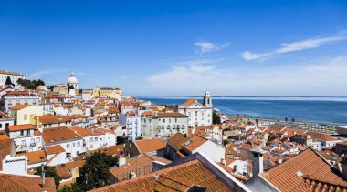 dan Mirador de görüntülemek santa lucia, lisbon, Portekiz