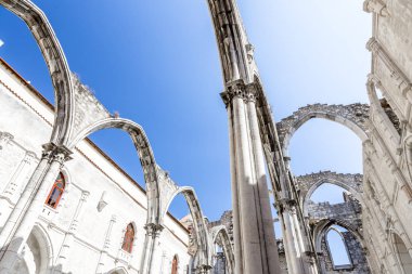 convento kalıntıları 1755 deprem nedeniyle yok carmo lisboa (Portekiz) içinde yapmak