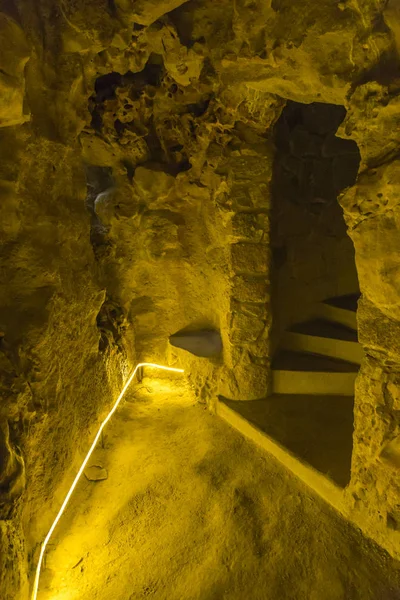 Underground Walkway Hidden Tunnels Secret Passages Mysterious Quinta Regaleira Sintra — Stock Photo, Image