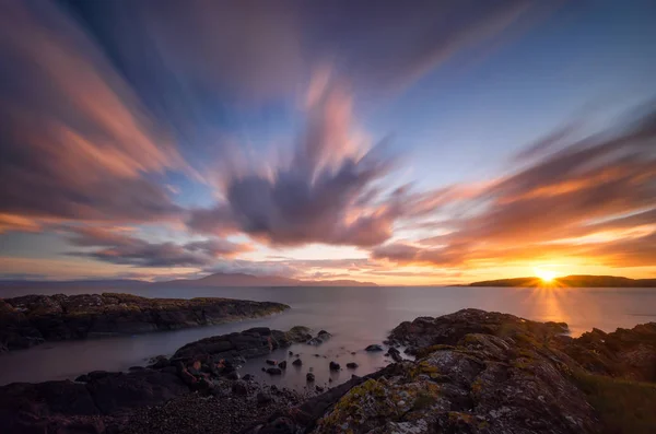 Ardneil Bay zonsondergang — Stockfoto
