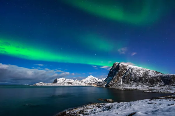 Zimní Offersoykamen Aurora — Stock fotografie