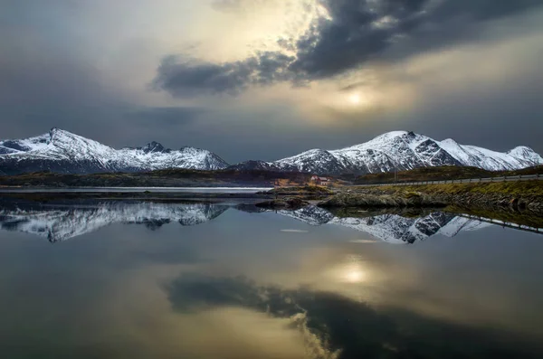 Reflexões de inverno Limstrandpollen — Fotografia de Stock