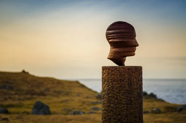 Eggum голова скульптура — стокове фото