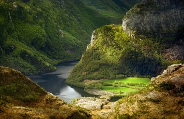 Eidavatnet göl günbatımı