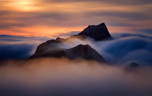 Storskiva bergen sunset — Stockfoto