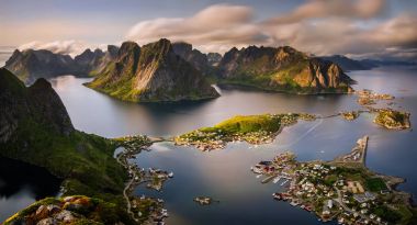 Reinefjorden panorama Reinebringen üzerinden